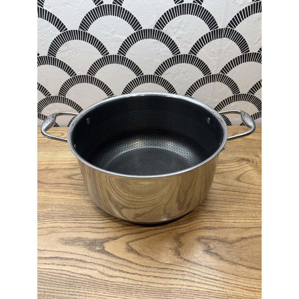 HexClad 8-QUART STOCK POT Pan 8 QT Hybrid Nonstick NO Lid - Used Good Condition